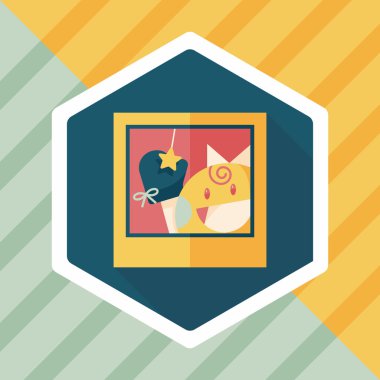 Uzun Gölge, eps10 ile yeni doğan fotoğraf düz simgesi