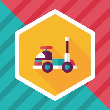 oyuncak araba düz simgesi ile uzun gölge, eps10