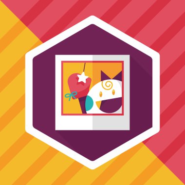 Uzun Gölge, eps10 ile yeni doğan fotoğraf düz simgesi