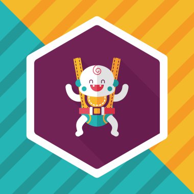 Bebek uzun gölge, eps10 düz simgesiyle