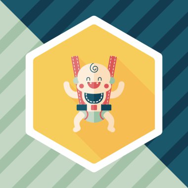 Bebek uzun gölge, eps10 düz simgesiyle