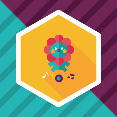 Uzun Gölge, eps10 ile aslan oyuncak düz simgesi