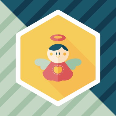 Angel uzun gölge, eps 10 düz simgesi