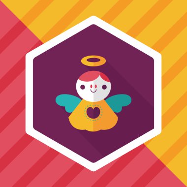 Angel uzun gölge, eps 10 düz simgesi