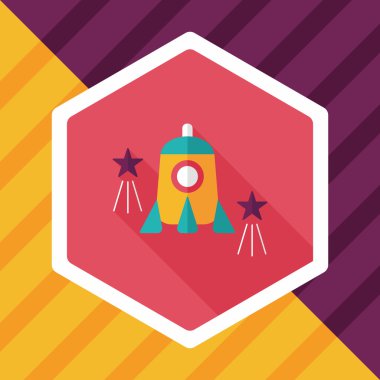 Uzun Gölge, eps10 roket düz simgesi