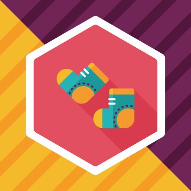 çorap uzun gölge, eps 10 düz simgesi