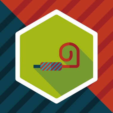 Uzun Gölge, eps10 ile parti boynuz düz simgesi