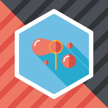 Uzun Gölge, eps10 ile baloncuklar düz simgesi