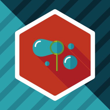 Uzun Gölge, eps10 ile baloncuklar düz simgesi