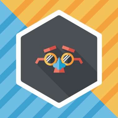 Uzun Gölge, eps10 ile parti maskesi düz simgesi