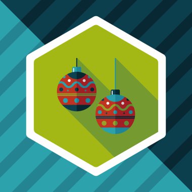 Uzun Gölge, eps10 ile Noel top düz simgesi