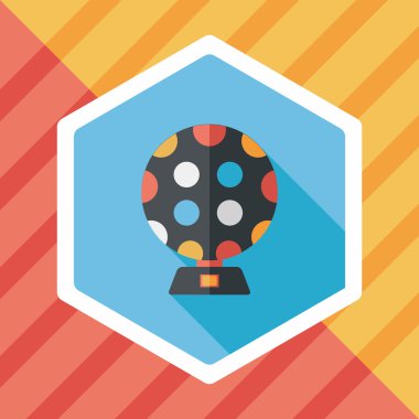 disko ışıkları düz simgesi ile uzun gölge, eps10