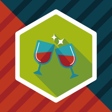 Uzun Gölge, eps10 ile martini cam alkış düz simgesi