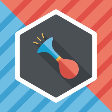 Uzun Gölge, eps10 ile parti boynuz düz simgesi