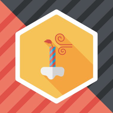 Uzun Gölge, eps10 ile doğum günü mumları düz simgesi