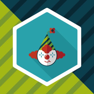 Palyaço uzun gölge, eps10 düz simgesi