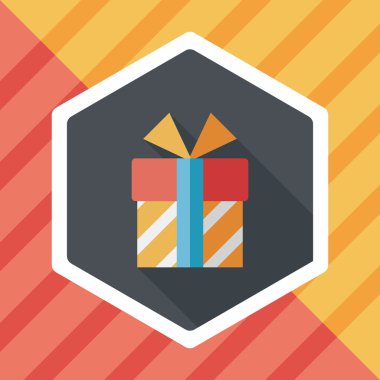 Uzun Gölge, eps10 hediye düz simgesi