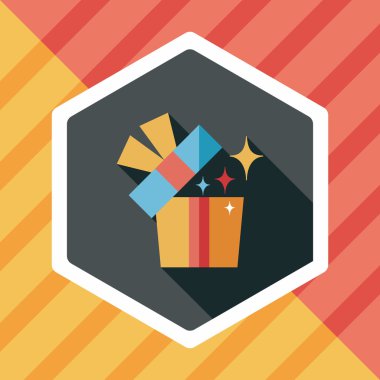 Uzun Gölge, eps10 hediye düz simgesi