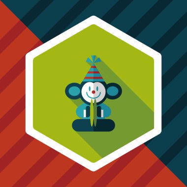 Uzun Gölge, eps10 ile maymun oyuncak düz simgesi