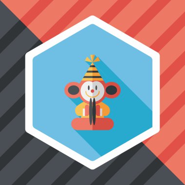 Uzun Gölge, eps10 ile maymun oyuncak düz simgesi