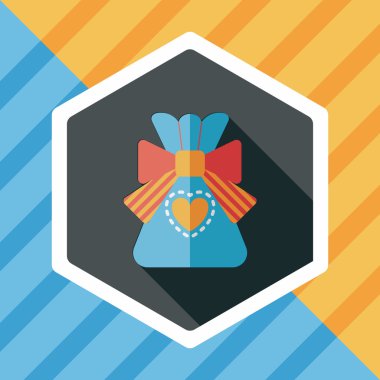 Uzun Gölge, eps10 hediye düz simgesi