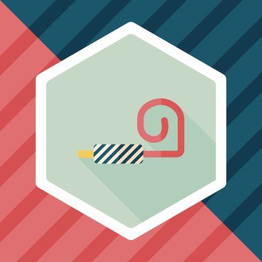 Uzun Gölge, eps10 ile parti boynuz düz simgesi