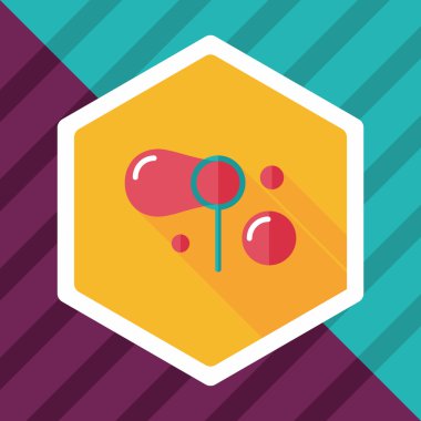 Uzun Gölge, eps10 ile baloncuklar düz simgesi