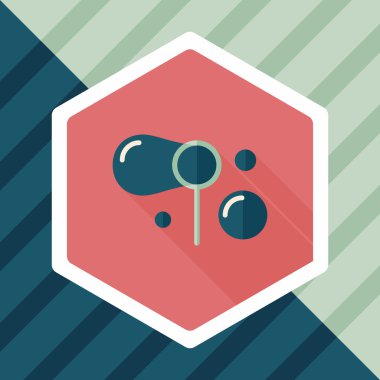 Uzun Gölge, eps10 ile baloncuklar düz simgesi