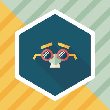 Uzun Gölge, eps10 ile parti maskesi düz simgesi