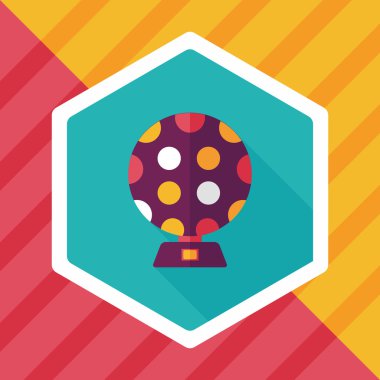 disko ışıkları düz simgesi ile uzun gölge, eps10