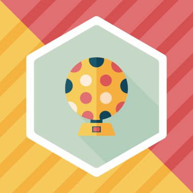 disko ışıkları düz simgesi ile uzun gölge, eps10