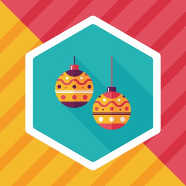 Uzun Gölge, eps10 ile Noel top düz simgesi