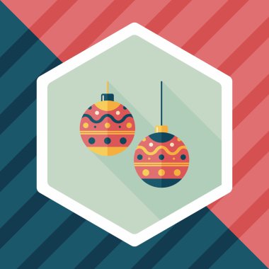 Uzun Gölge, eps10 ile Noel top düz simgesi