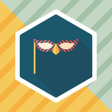 Uzun Gölge, eps10 ile parti maskesi düz simgesi