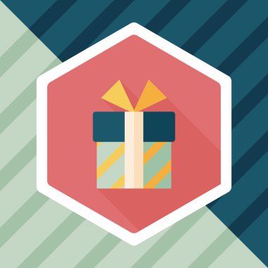 Uzun Gölge, eps10 hediye düz simgesi