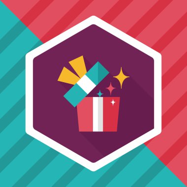 Uzun Gölge, eps10 hediye düz simgesi