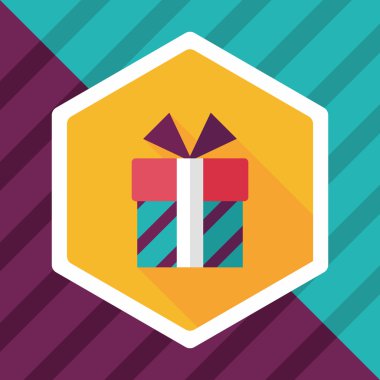 Uzun Gölge, eps10 hediye düz simgesi