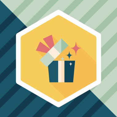 Uzun Gölge, eps10 hediye düz simgesi