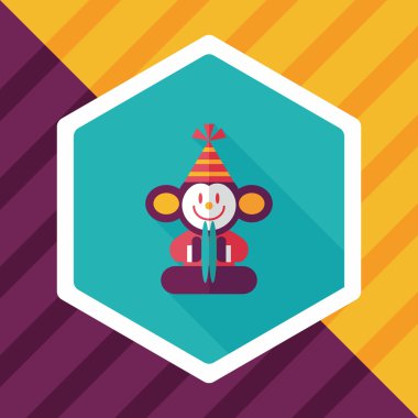 Uzun Gölge, eps10 ile maymun oyuncak düz simgesi