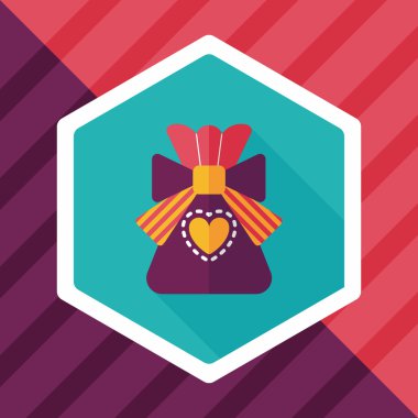 Uzun Gölge, eps10 hediye düz simgesi