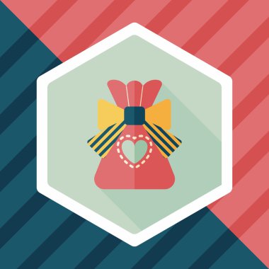 Uzun Gölge, eps10 hediye düz simgesi