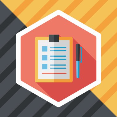 düz pano simge uzun gölge ile