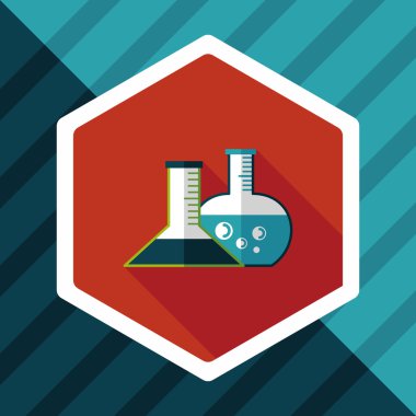 uzun gölge ile tüp düz simgesi