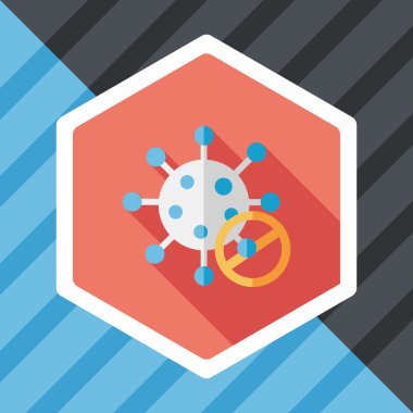 uzun gölge ile virüs düz simgesi