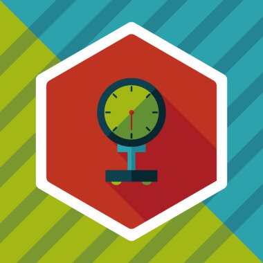 uzun gölge ile ağırlık ölçek düz simgesi