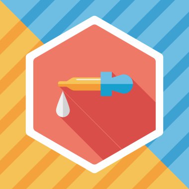 Damlalık ile uzun gölge düz simgesi