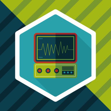 yoğun bakım düz simgesi uzun gölge ile izlemek