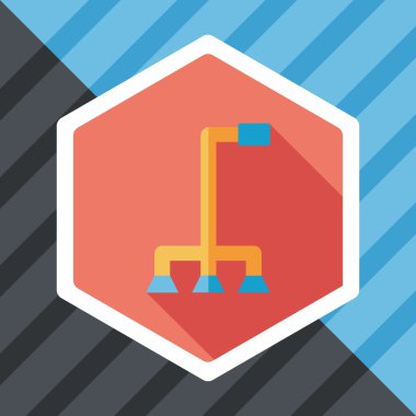 baston uzun gölge düz simgesi