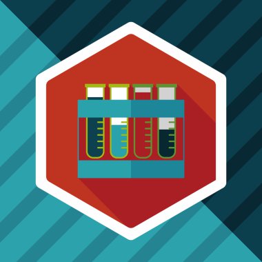 uzun gölge ile tüp düz simgesi