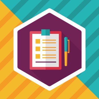 düz pano simge uzun gölge ile